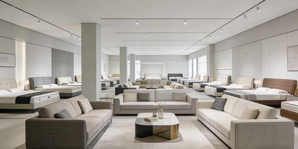 sofa in a furniture store