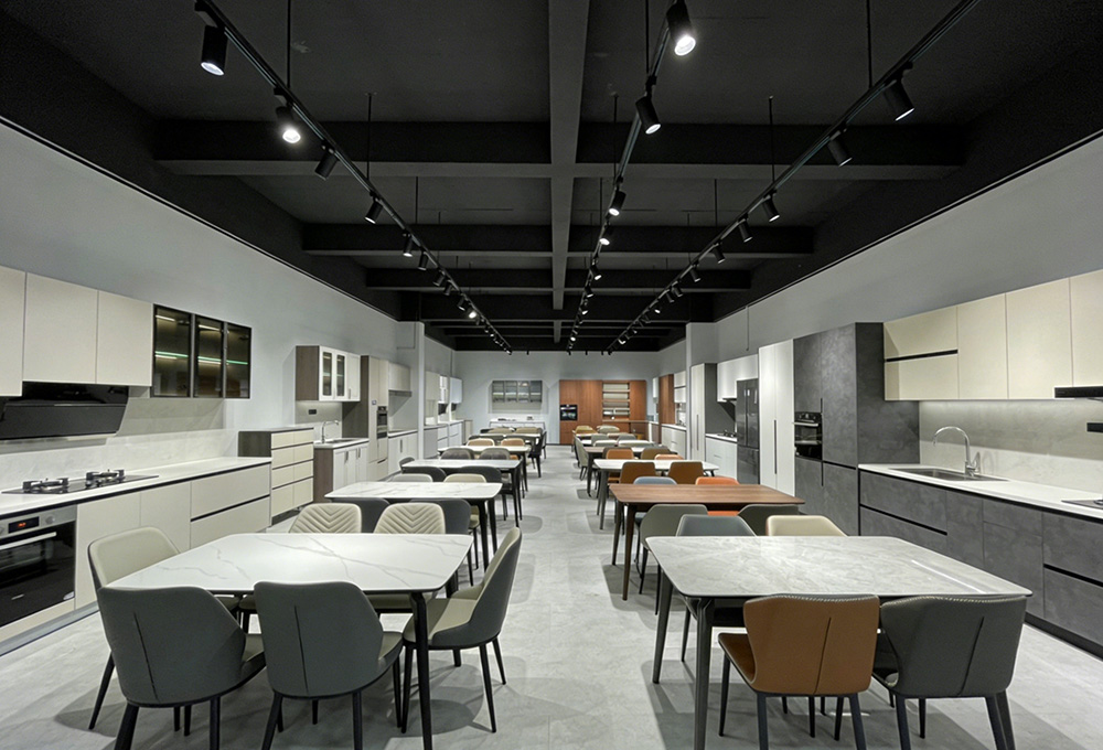 dining tables and cabinets in furniture stores