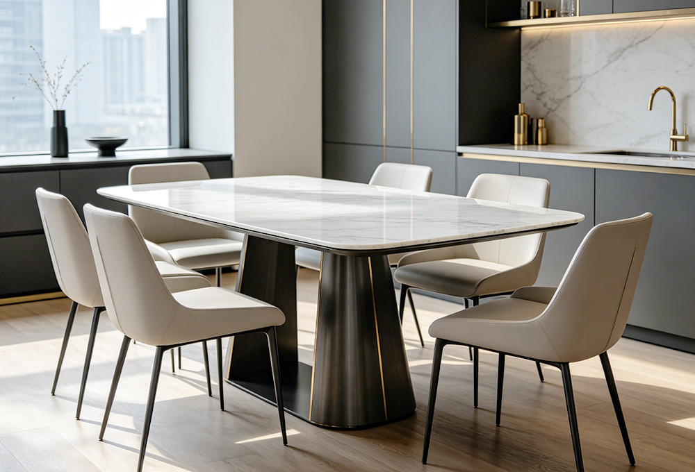 the dining table is in the restaurant