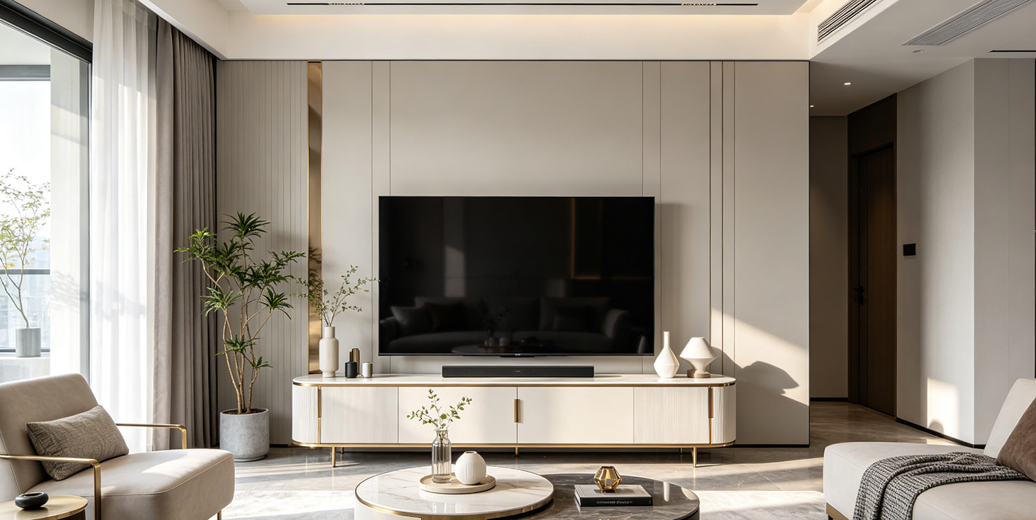 sofa and TV units in the living room