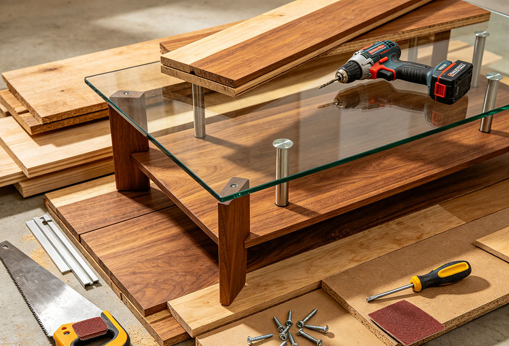homemade coffee table