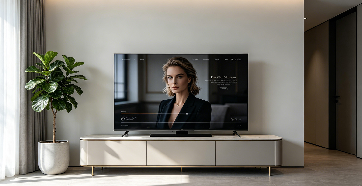 a modern style TV unit