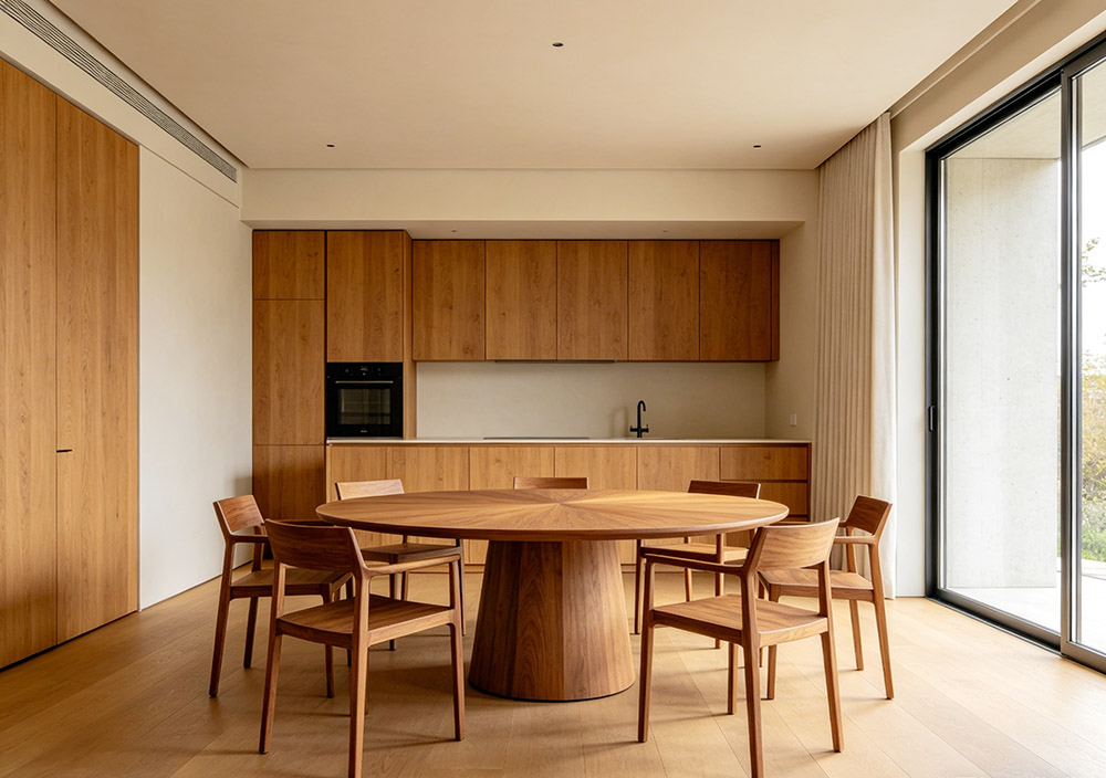 table and several dining chairs