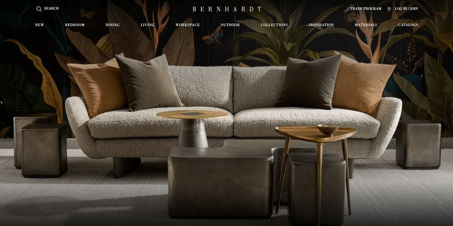 Bernhardt Design's website