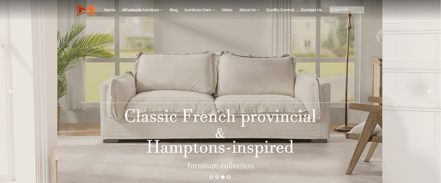 Mihran Furniture's website