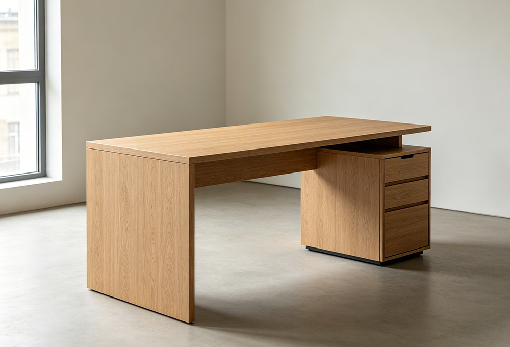 wooden standing desk