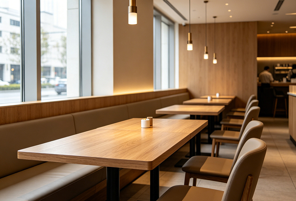Wood Booth Dining Table