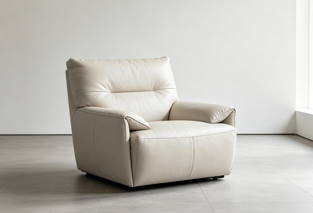 White Leather Accent Chair