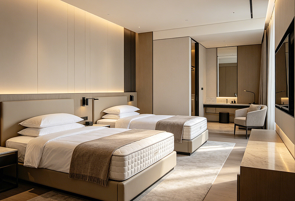 Modern Hotel Twin Beds
