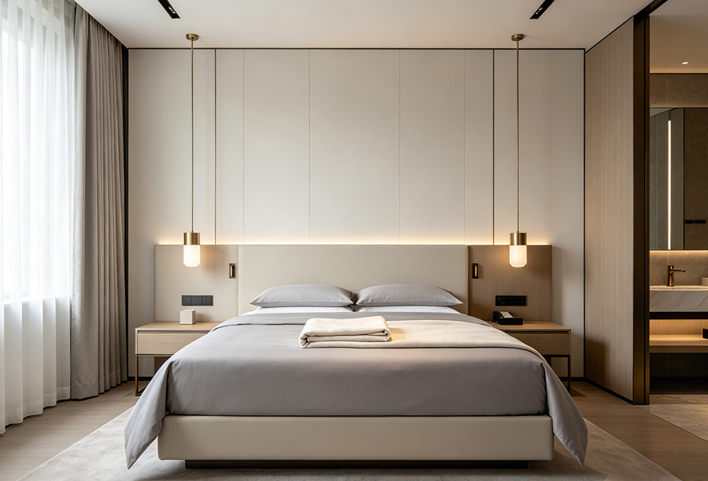 Sleek Minimal Hotel Bed