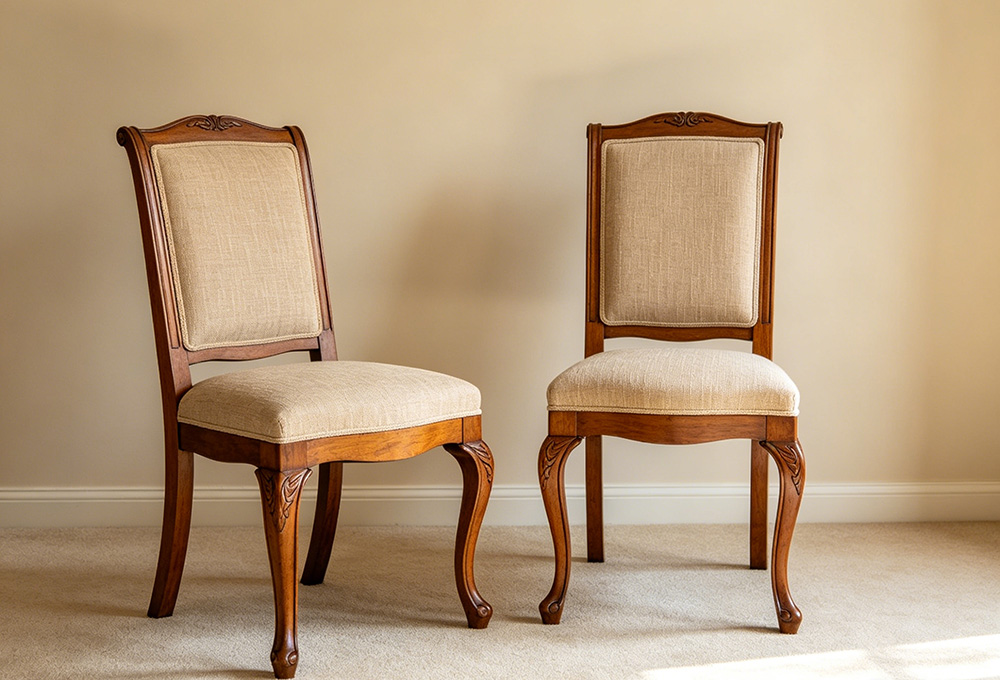 Matching upholstered dining chairs