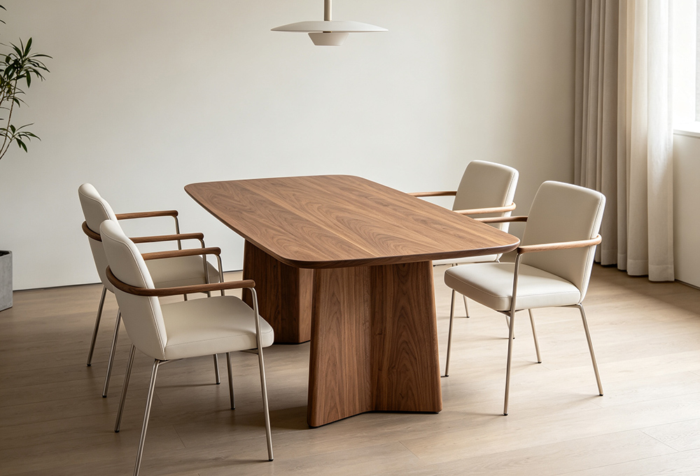 Walnut Solid Wood Dining Table