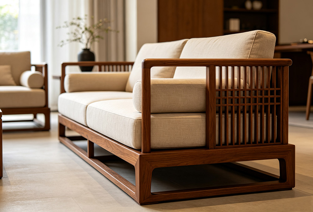 Solid Wood Chinese Sofa