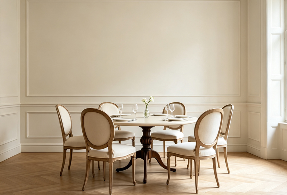 Vintage round dining furniture