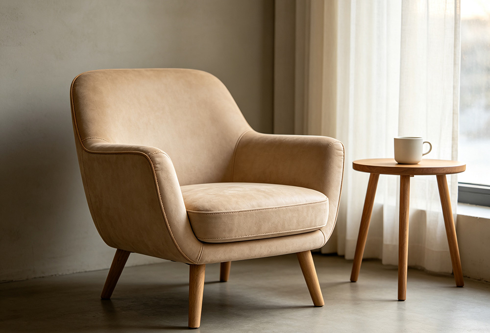 Fabric accent chair