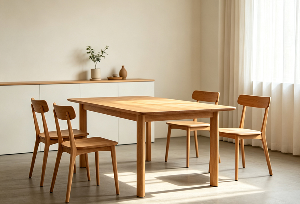 Light Solid‑Wood Dining Furniture