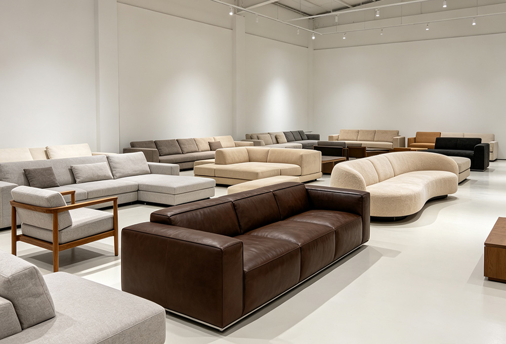 Wholesale sofa collection display