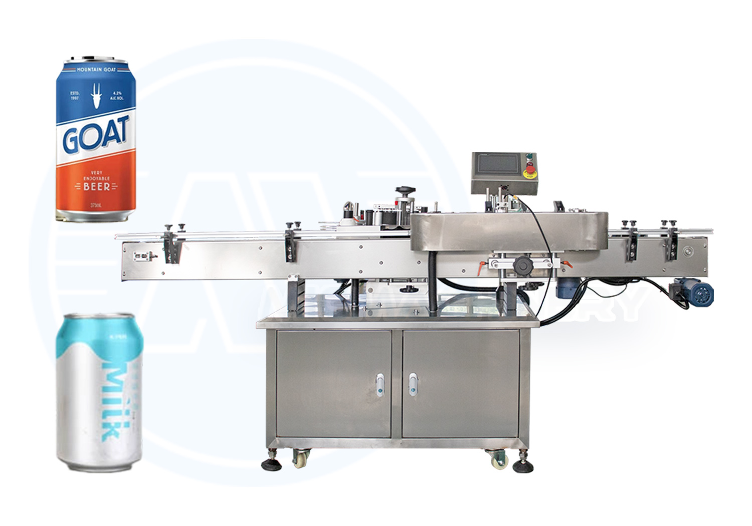 tin can labeling machine