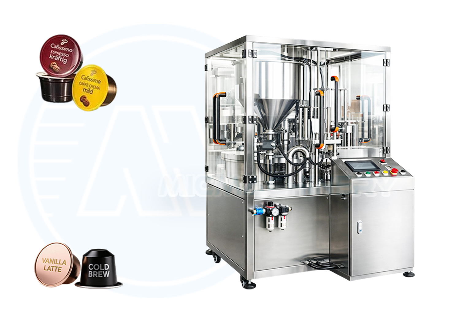 coffee capsule filling and sealing machine