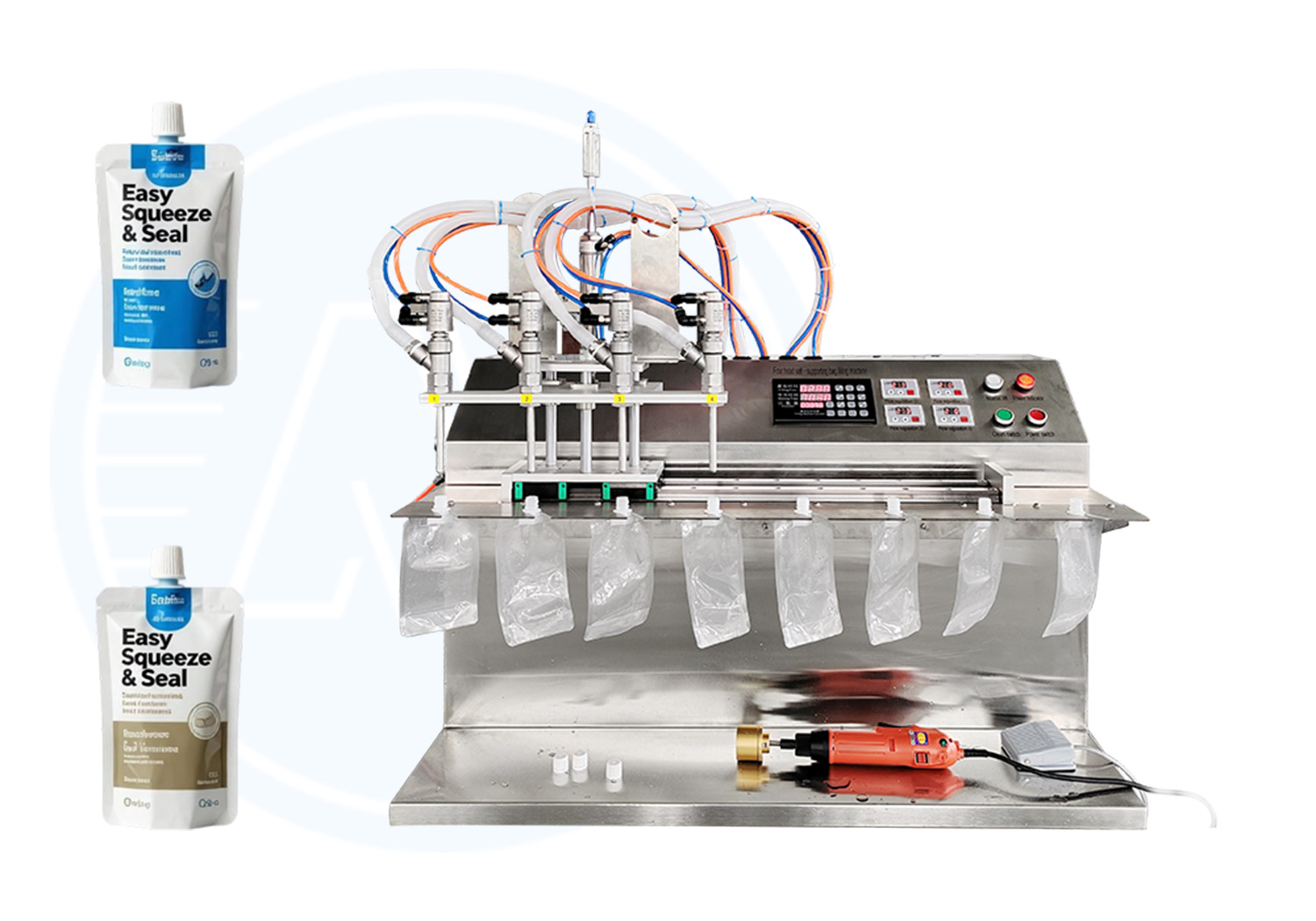 manual liquid pouch packing machine