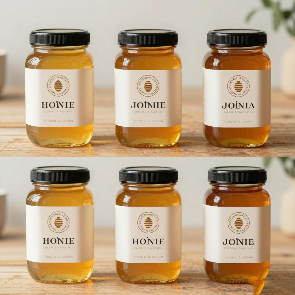 honey glass bottles
