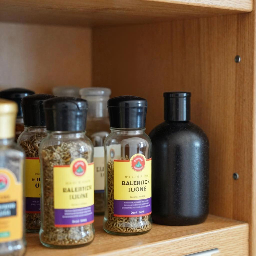 Spice glass bottles