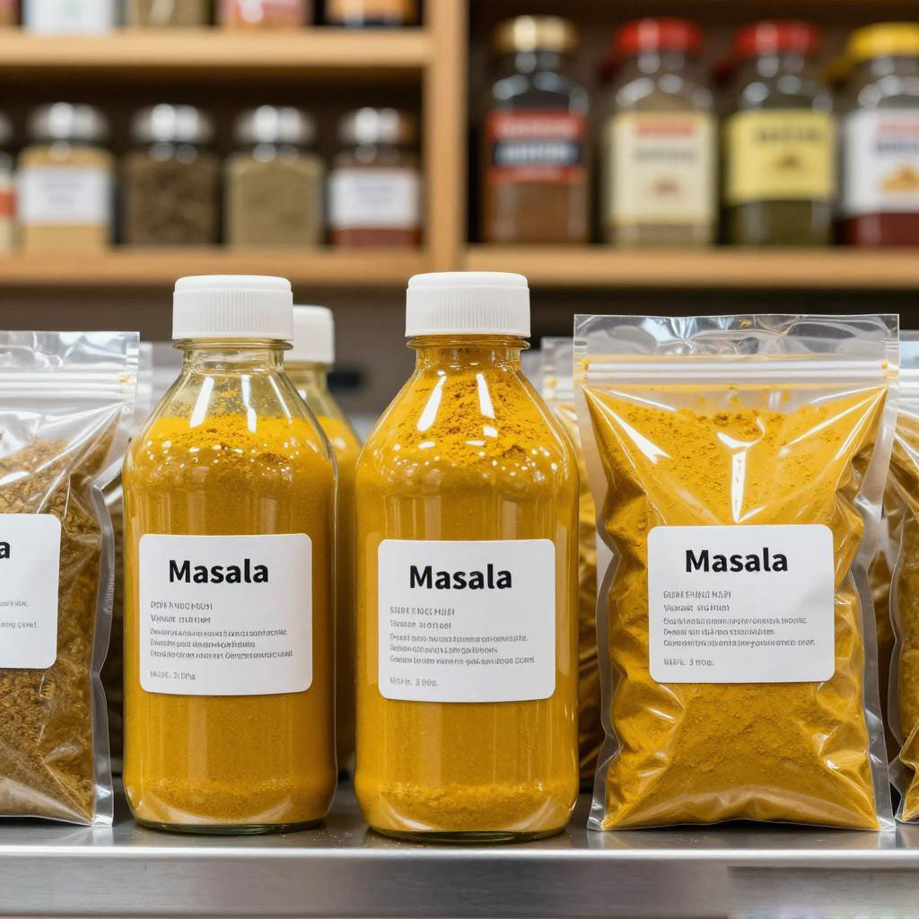 Masala glass bottles