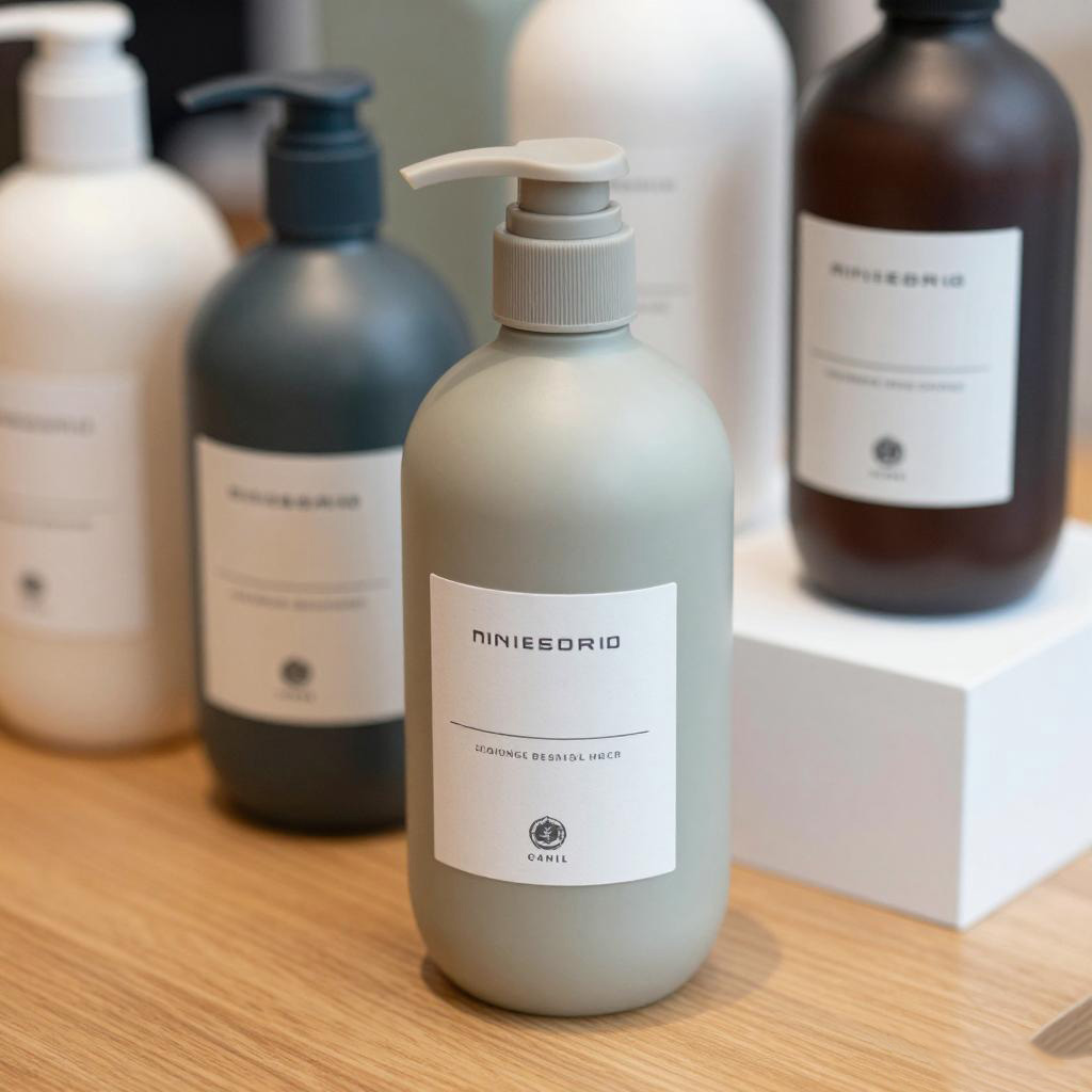 shampoo glass bottle